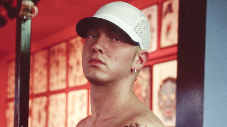 Eminem white baseball cap
