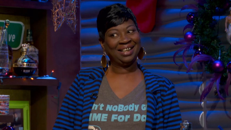 Sweet Brown smiles at Shemar Moore
