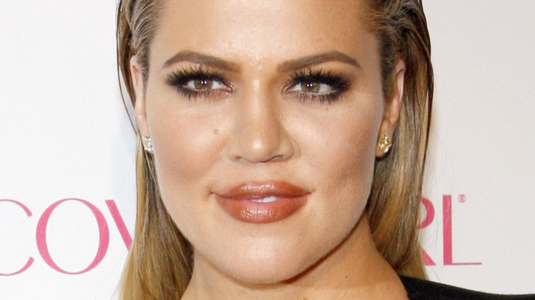 Khloe Kardashian smiling