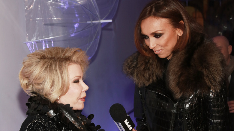 Giuliana Rancic interviewing Joan Rivers