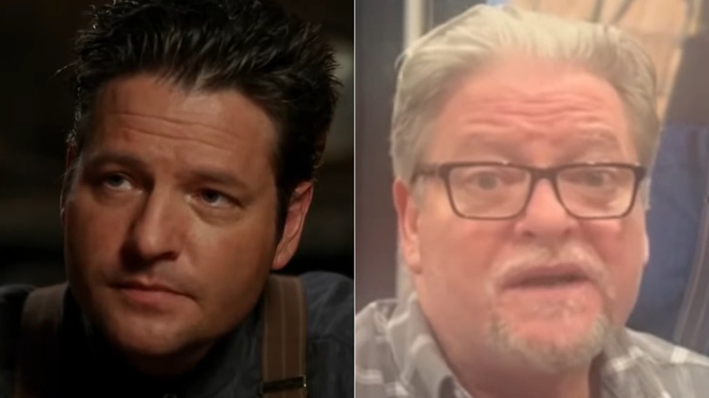 Split image of Dale Midkiff in Love Comes Softly, left, and at a convention in the 2020s, right