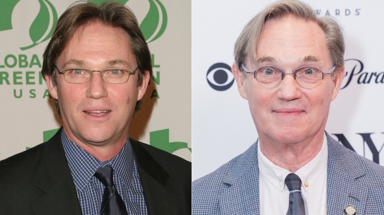 Split image of Richard Thomas at a 2004 event, left, and at a 2026 Tony Awards event, right