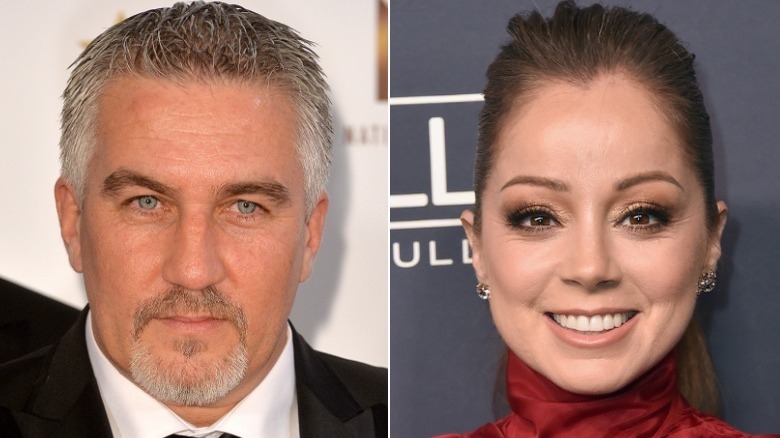 Paul Hollywood posing and Marcela Valladolid smiling 