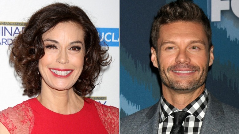 Teri Hatcher with Ryan Seacrest side by side