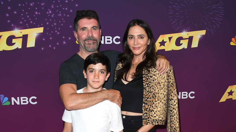 Simon Cowell, Eric Cowell and Lauren Silverman in 2024