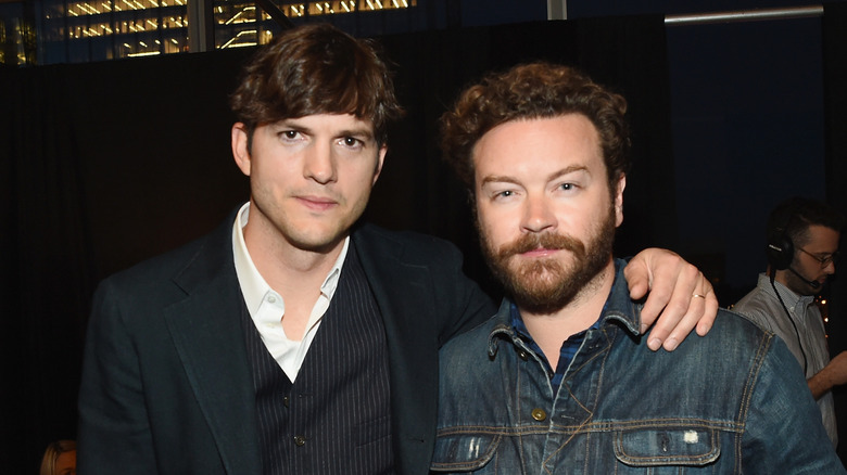 Ashton Kutcher and Danny Masterson pose in 2017