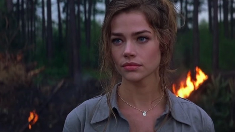 Denise Richards looking on