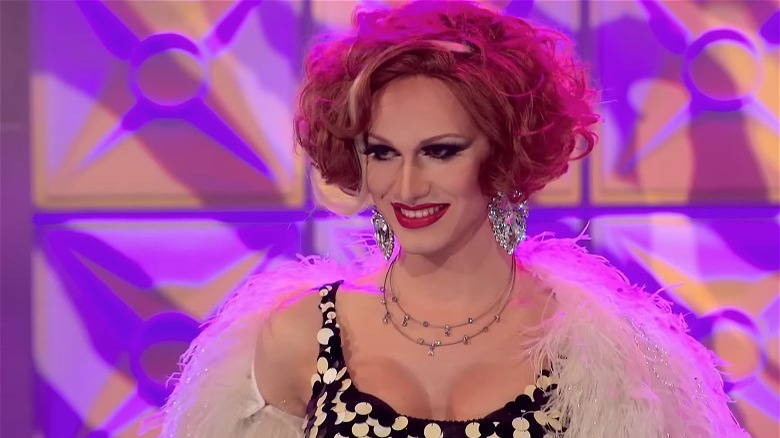 Jinkx Monsoon black and white runway dress