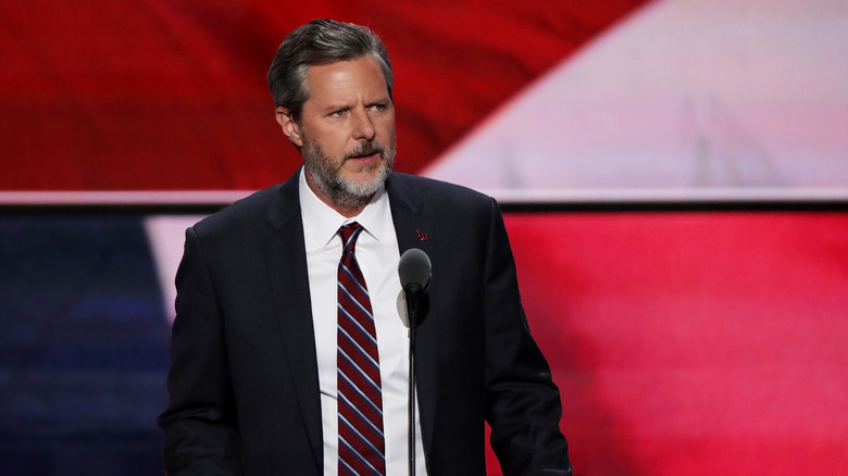 Jerry Falwell Jr. delivering speech