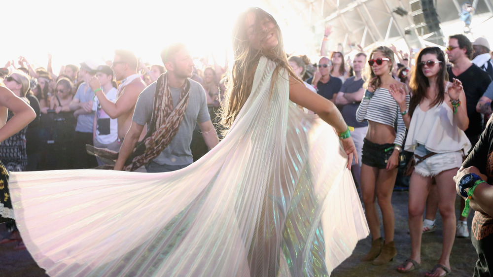 Lucy Aragon dances at a festival