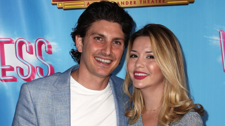 Ramzi Habibi, Masiela Lusha, both smiling