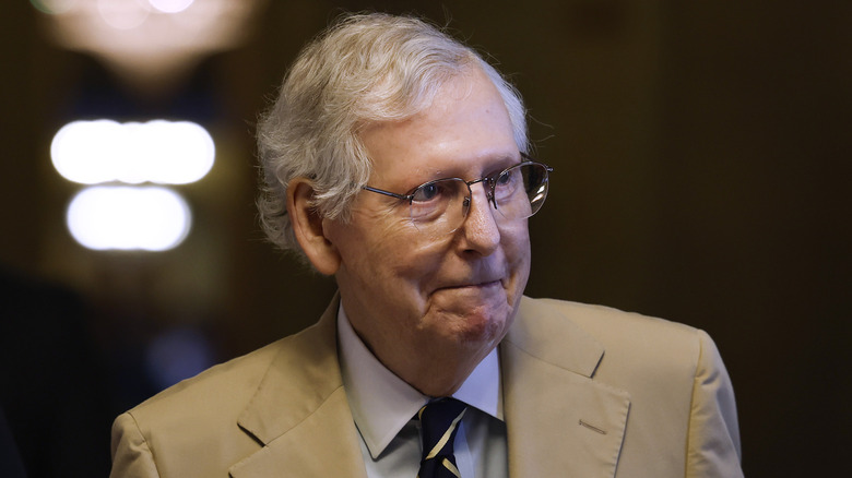 Mitch McConnell tan suit
