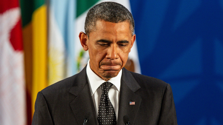 Barack Obama at press conference at the G20 meeting in Los Cabos