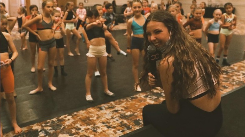 Sophia Lucia on stage dance class