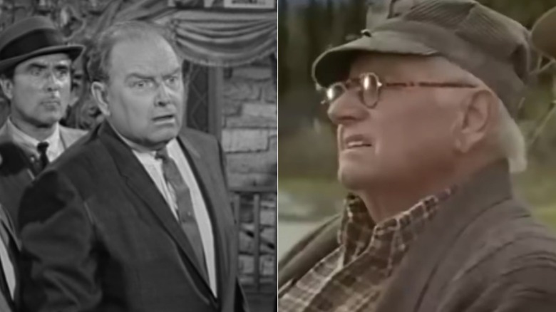 Split image of Parley Baer in The Addams Family, left, and in 1995's The Last of the Dogmen, right