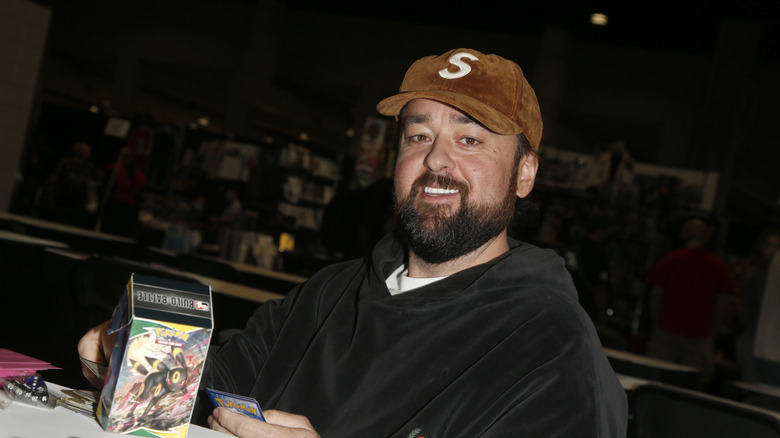 Austin Chumlee Russell with Pokémon cards