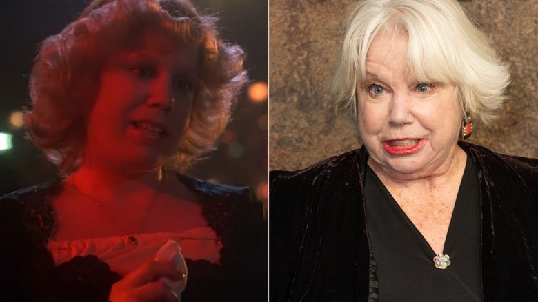 Actress and comedian Denny Dillon in Saturday Night Fever, left, and decades later, right
