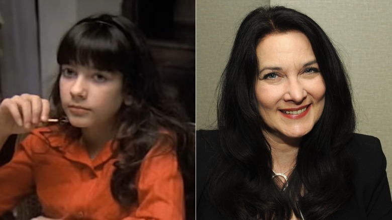 Actress Lisa Peluso in Saturday Night Fever, left, and decades later, right