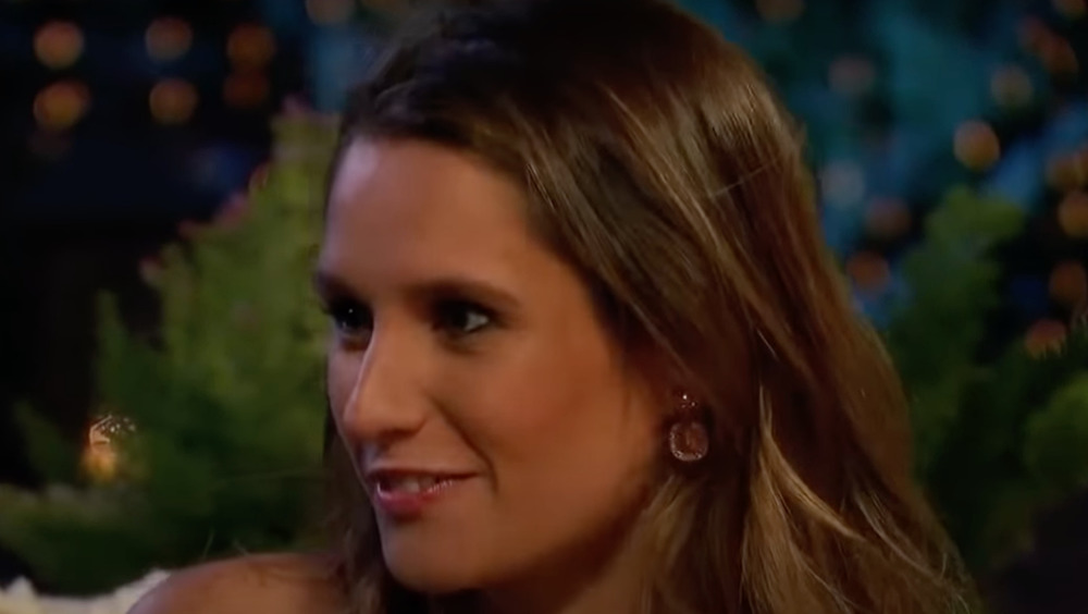 Alex Dillon aka Sloth Girl from The Bachelor during a confessional interview