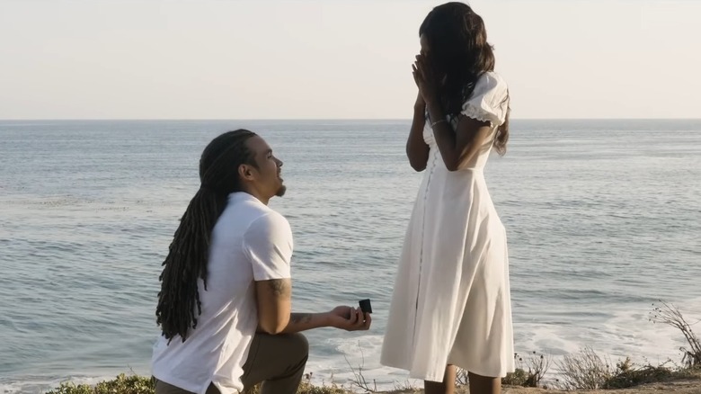 Clinton Moxam proposing to Uche Nwosu