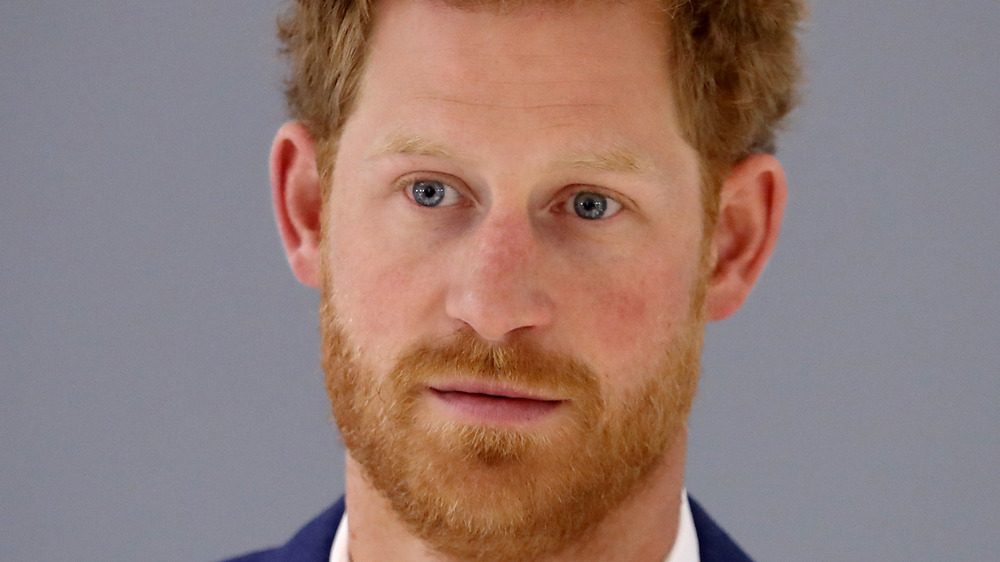 Prince Harry staring