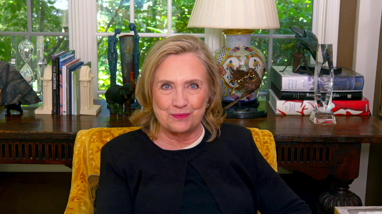 Hilary Clinton looking pensive