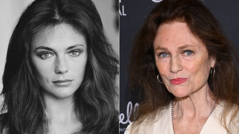 Jacqueline Bisset in 1973 and on the red carpet in the 2020s