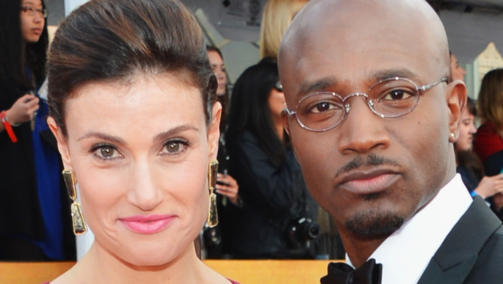 close-up of Idina Menzel and Taye Diggs