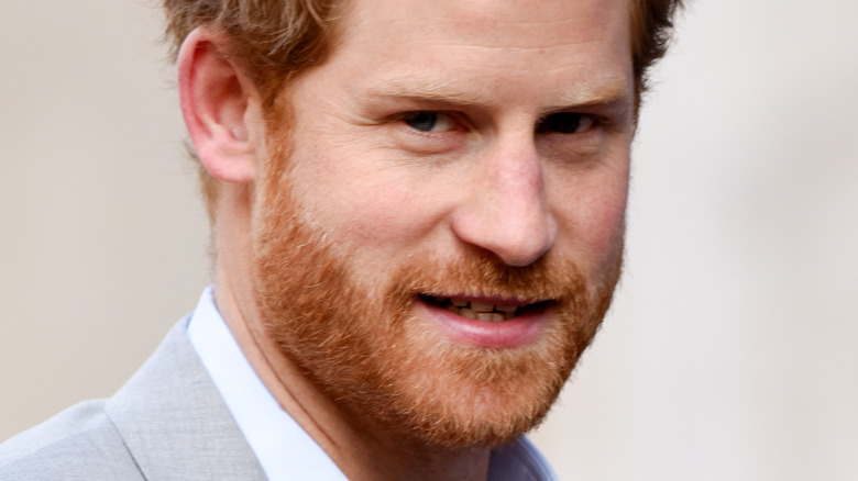 Prince Harry looking at camera with slight smile 
