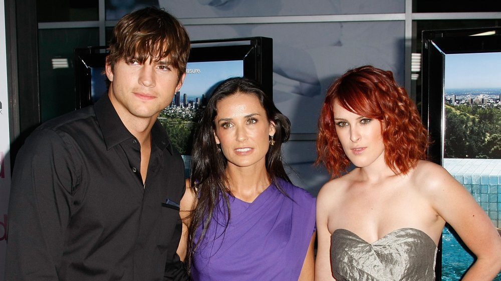 Ashton Kutcher, Demi Moore, and Rumer Willis