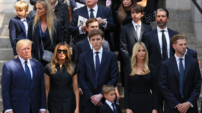 Barron Trump and family gathered together