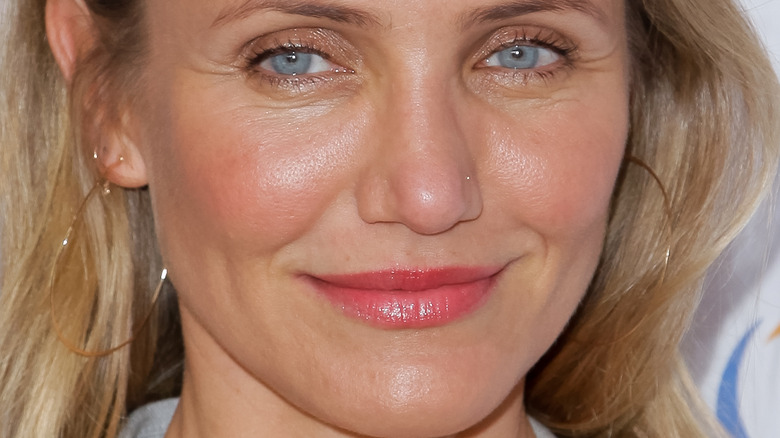 Cameron Diaz smiles at an event