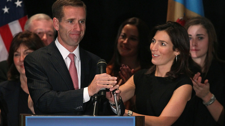 Hallie and Beau Biden onstage