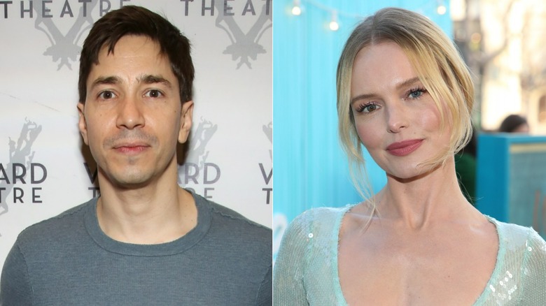 Justin Long posing, Kate Bosworth posing