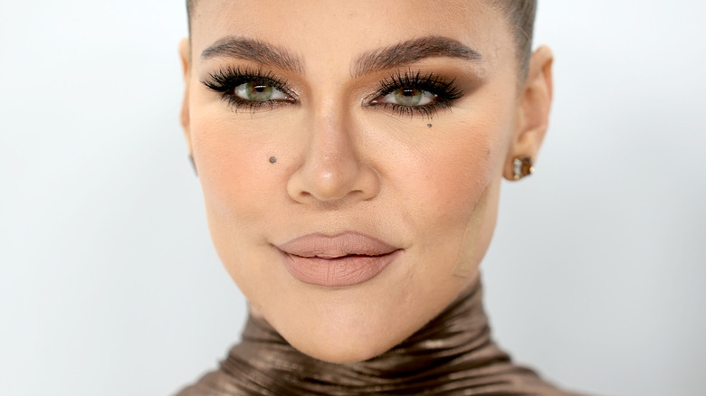 Khloe Kardashian close-up bun