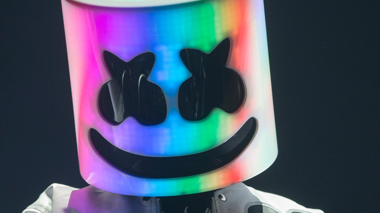 Marshmello performs at an event