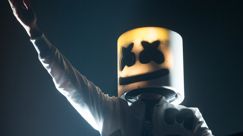 Marshmello performs at an event
