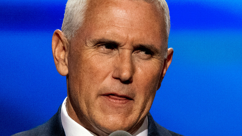 VIce-Presidential candidate Mike Pence addresses the Republican National Convention in 2016