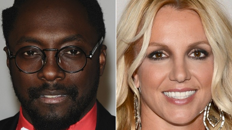 Will.i.am smiling, Britney Spears smiling