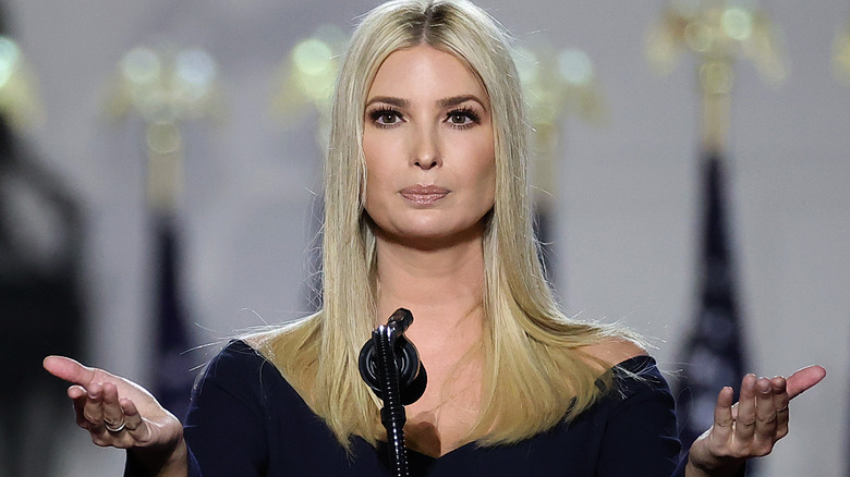 Ivanka Trump gives a speech