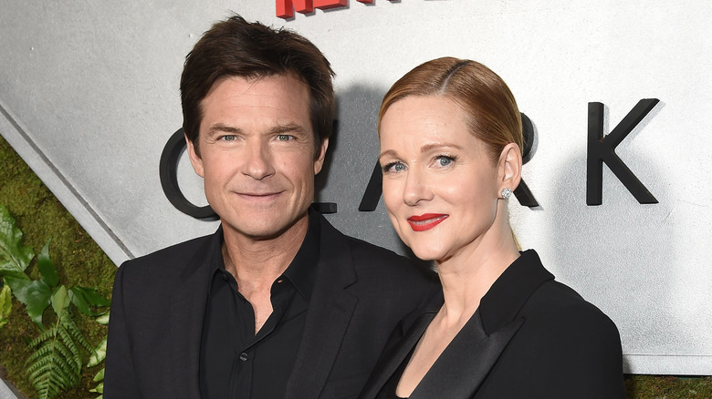 Jason Bateman and Laura Linney smile