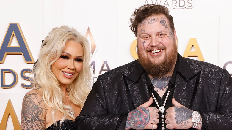Bunnie Xo and Jelly Roll smile