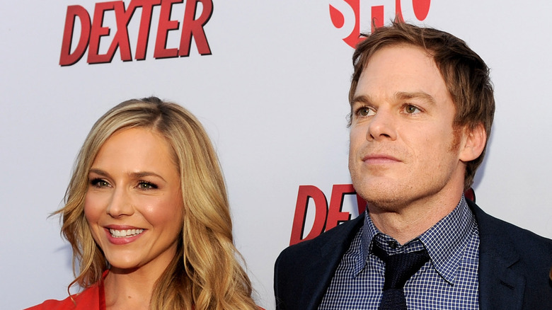 Julie Benz and Michael C. Hall on the red carpet