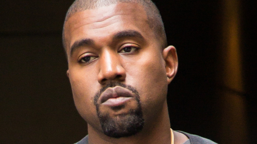 Kanye West looking serious 