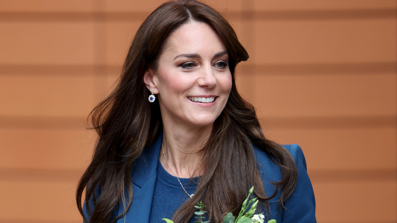 Kate Middleton wearing blue