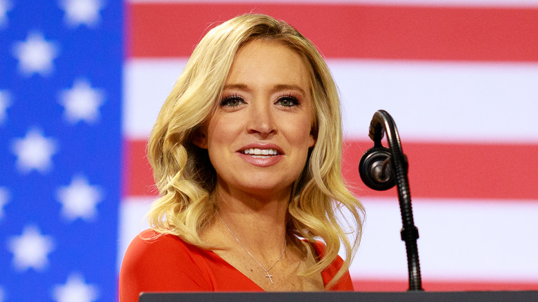 Kayleigh McEnany with American Flag