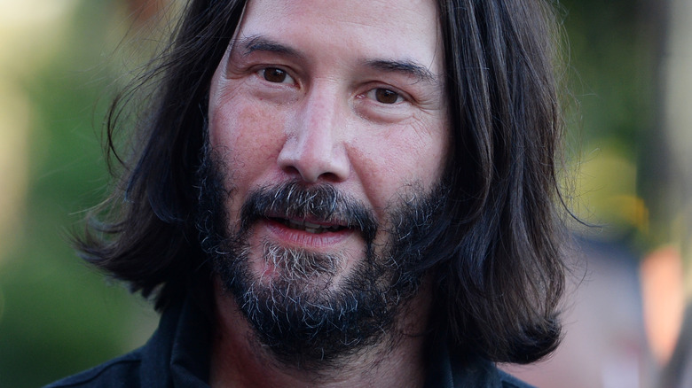 Keanu Reeves smiling