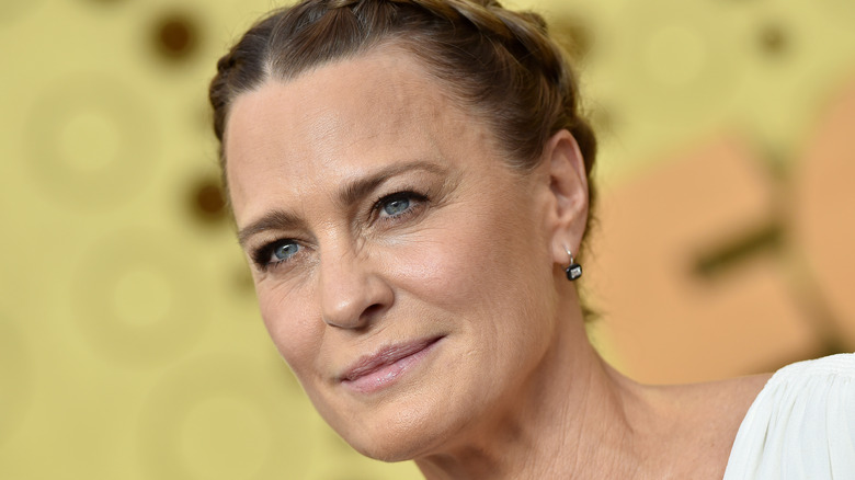 Robin Wright hair updo smiling