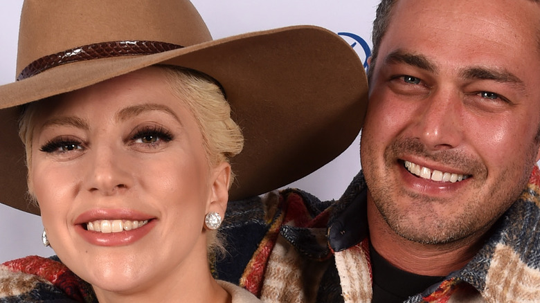 Lady Gaga and Taylor Kinney smiling