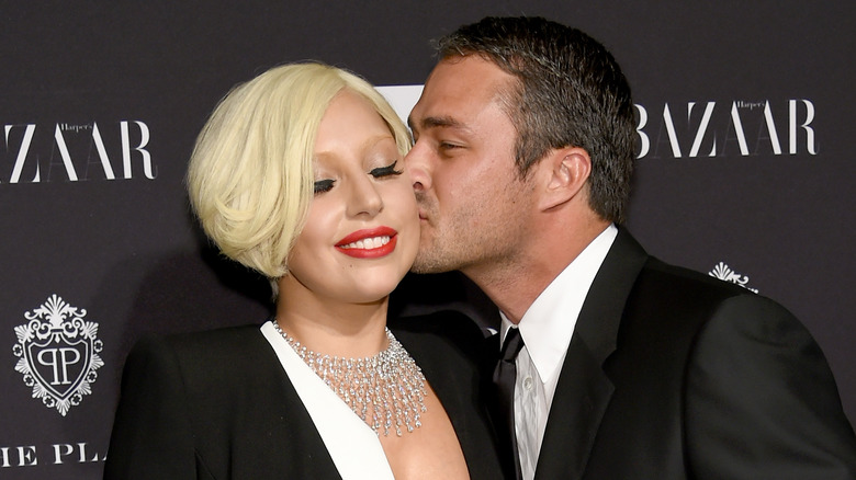 Lady Gaga and Taylor Kinney on the red carpet